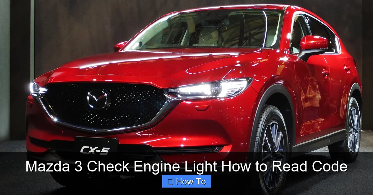 Mazda 3 Check Engine Light How to Read Code