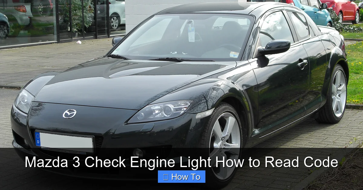 Mazda 3 Check Engine Light How to Read Code