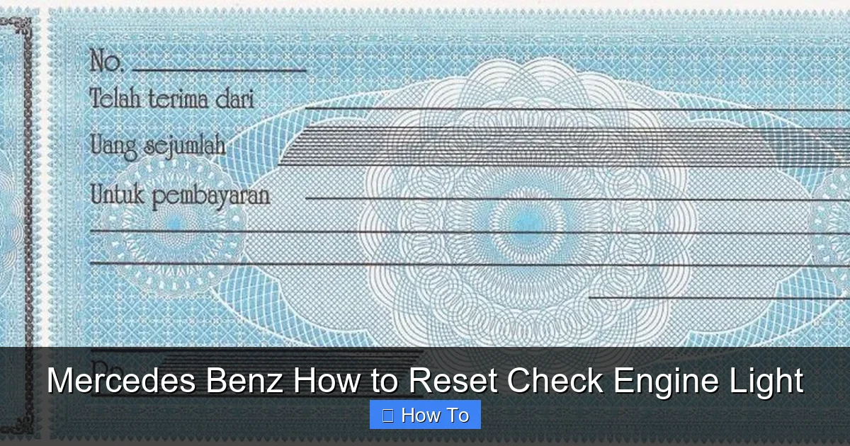 Mercedes Benz How to Reset Check Engine Light