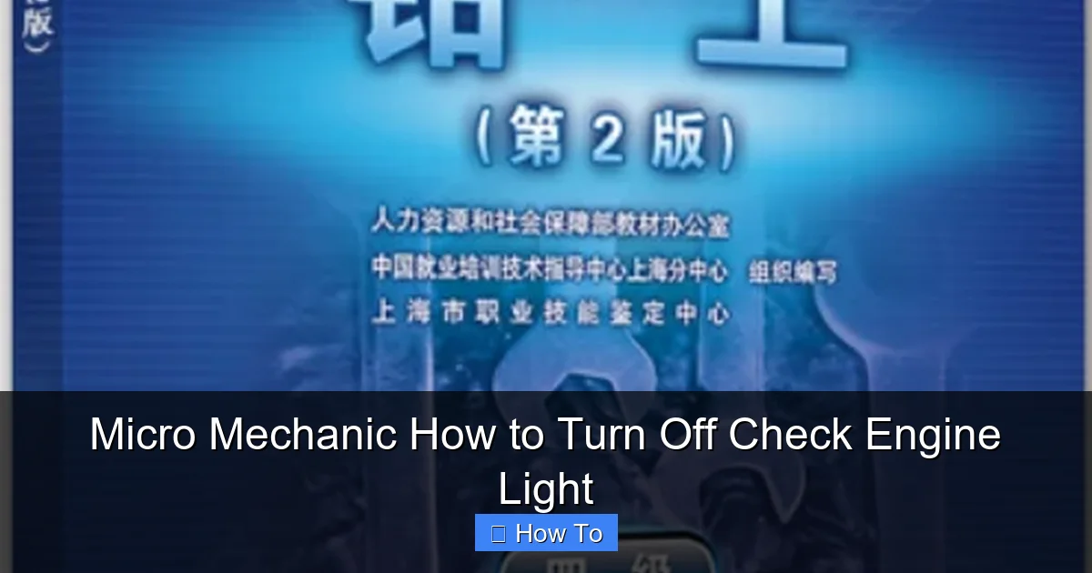 Micro Mechanic How to Turn Off Check Engine Light