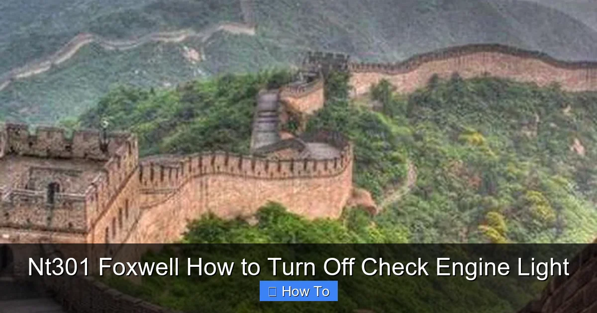 Nt301 Foxwell How to Turn Off Check Engine Light