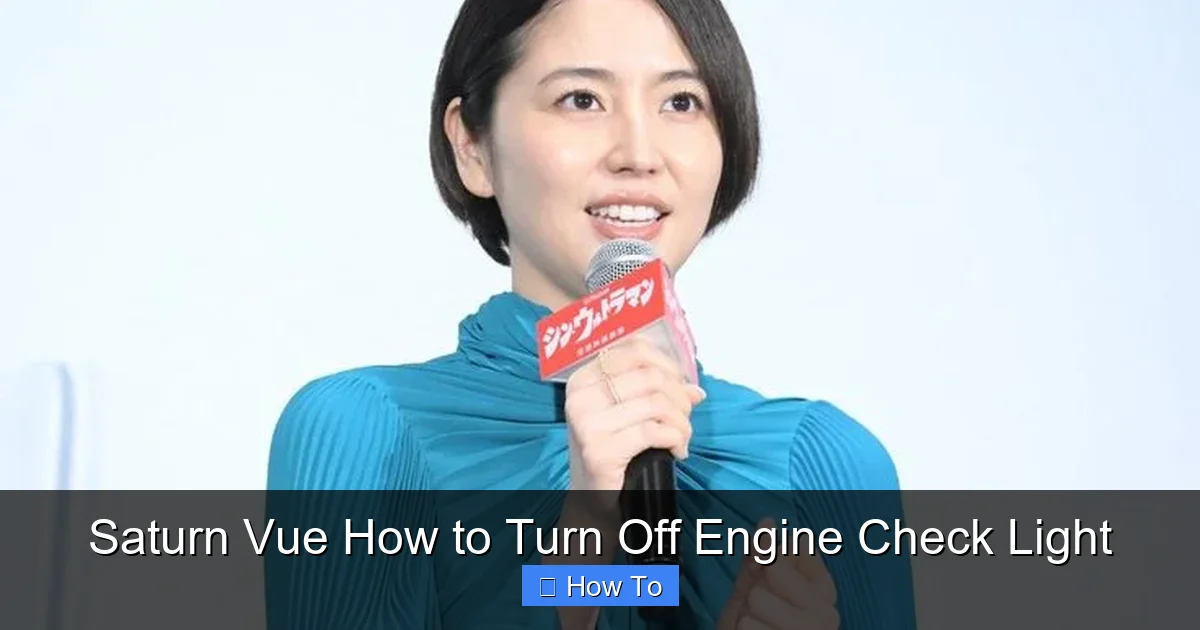 Saturn Vue How to Turn Off Engine Check Light