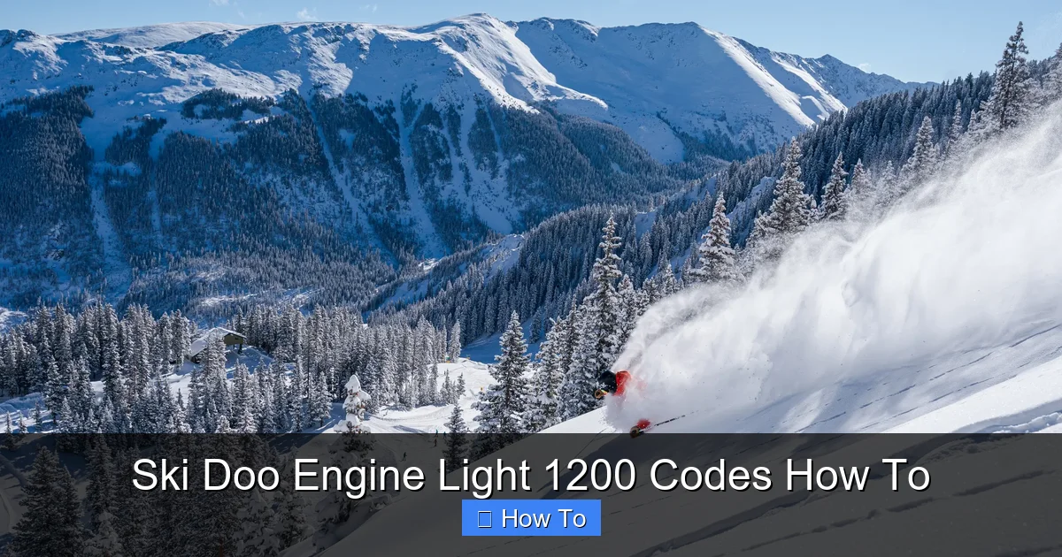 Ski Doo Engine Light 1200 Codes How To
