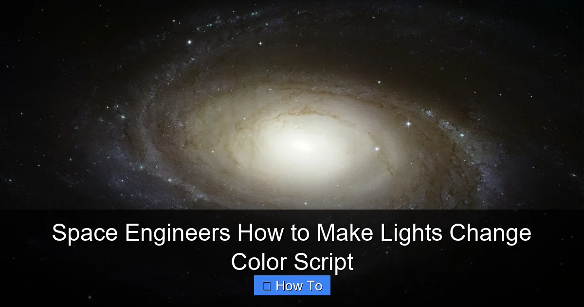 Space Engineers How to Make Lights Change Color Script