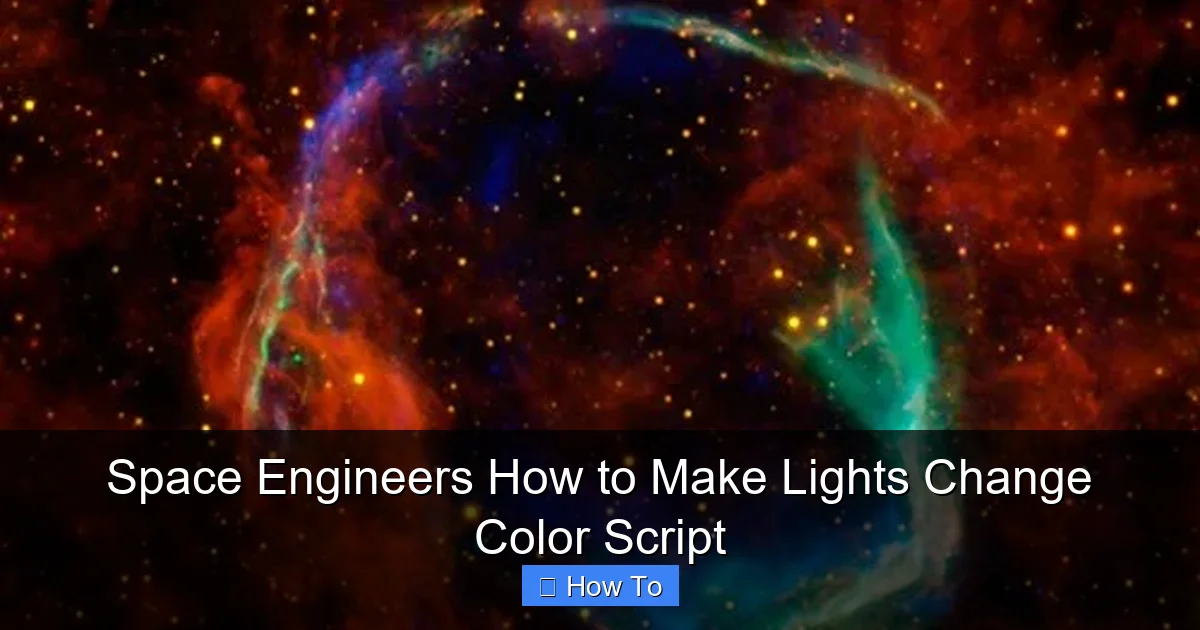 Space Engineers How to Make Lights Change Color Script