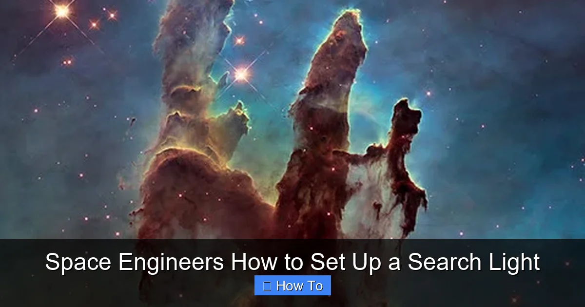 Space Engineers How to Set Up a Search Light