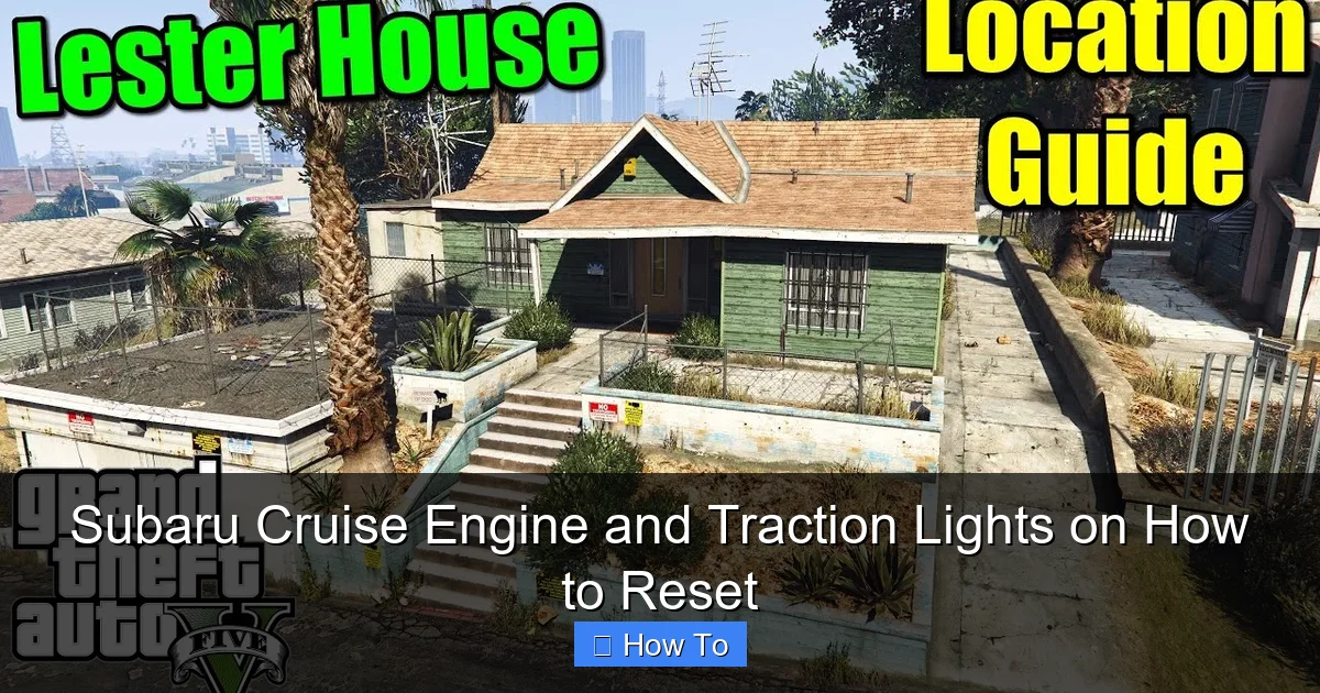 Subaru Cruise Engine and Traction Lights on How to Reset