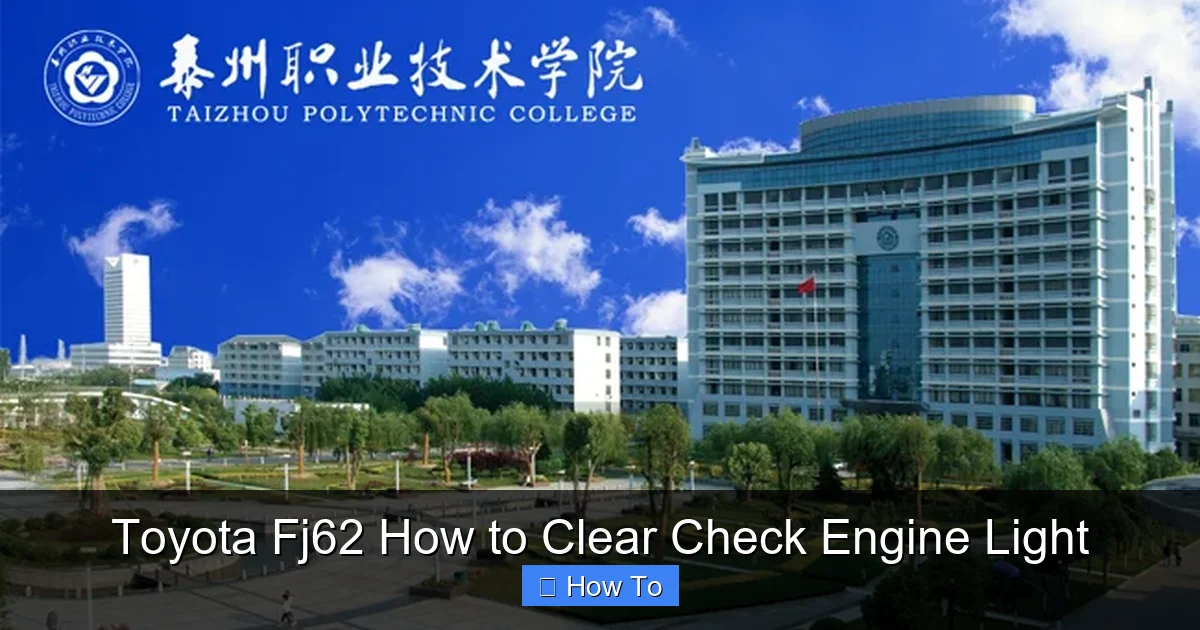 Toyota Fj62 How to Clear Check Engine Light