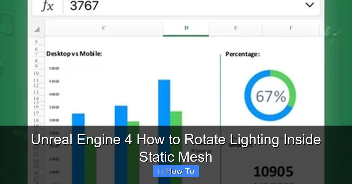Unreal Engine 4 How to Rotate Lighting Inside Static Mesh