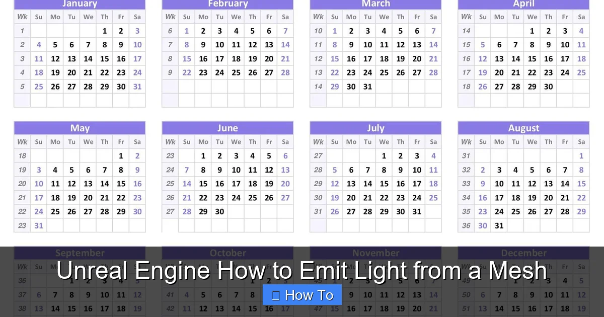 Unreal Engine How to Emit Light from a Mesh