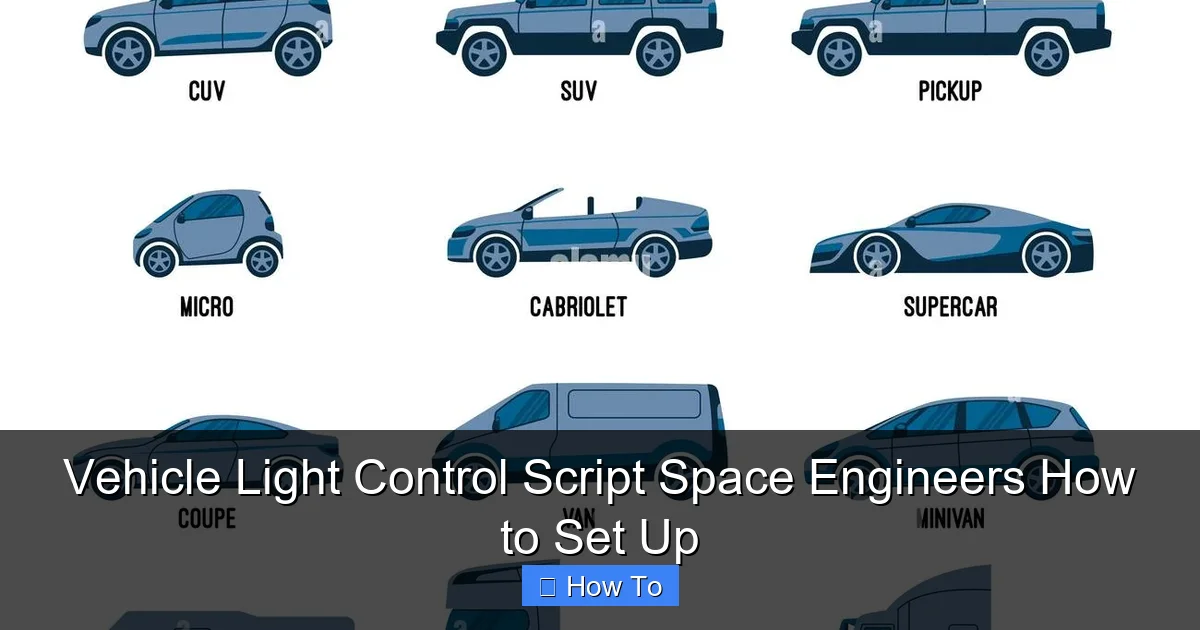 Vehicle Light Control Script Space Engineers How to Set Up