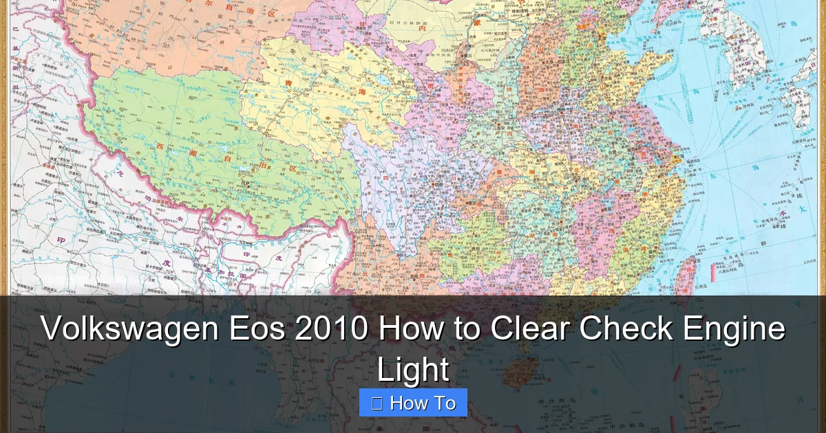Volkswagen Eos 2010 How to Clear Check Engine Light