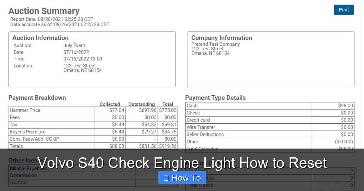 Volvo S40 Check Engine Light How to Reset