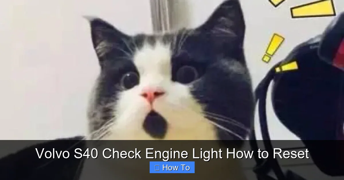 Volvo S40 Check Engine Light How to Reset