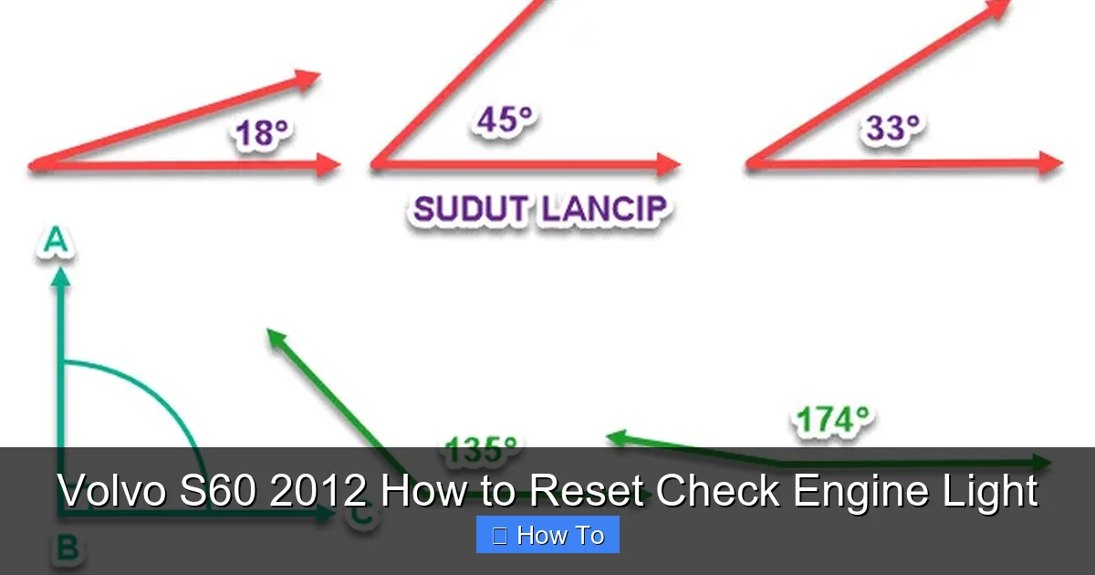 Volvo S60 2012 How to Reset Check Engine Light