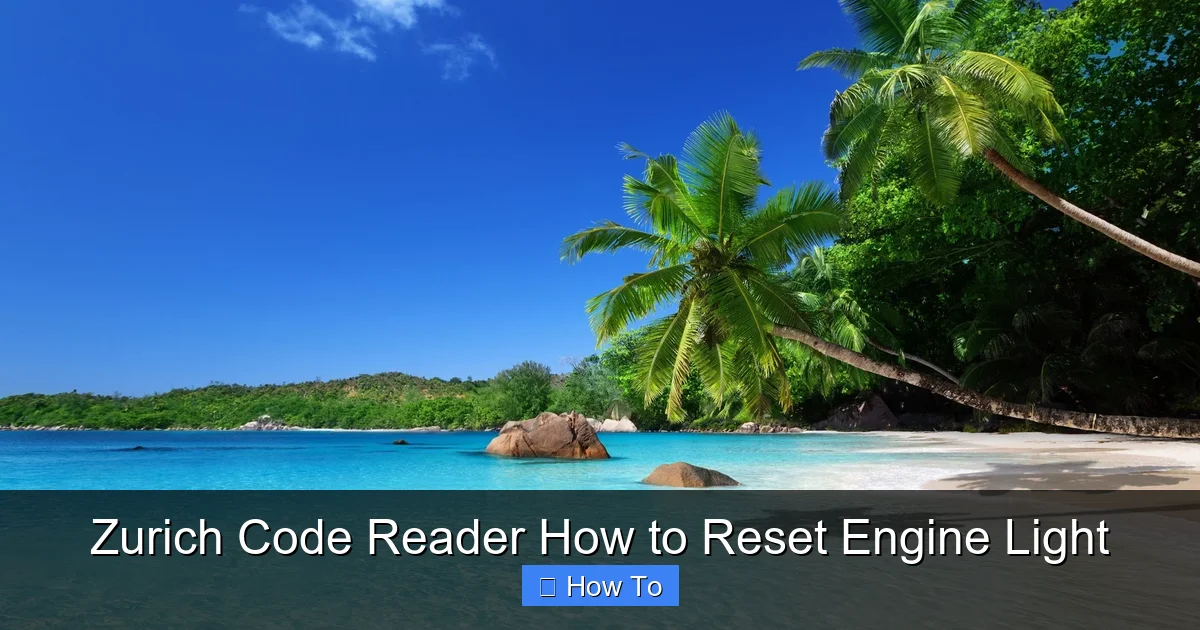 Zurich Code Reader How to Reset Engine Light