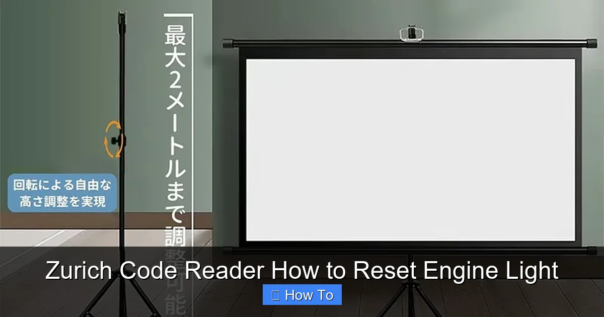 Zurich Code Reader How to Reset Engine Light